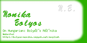 monika bolyos business card